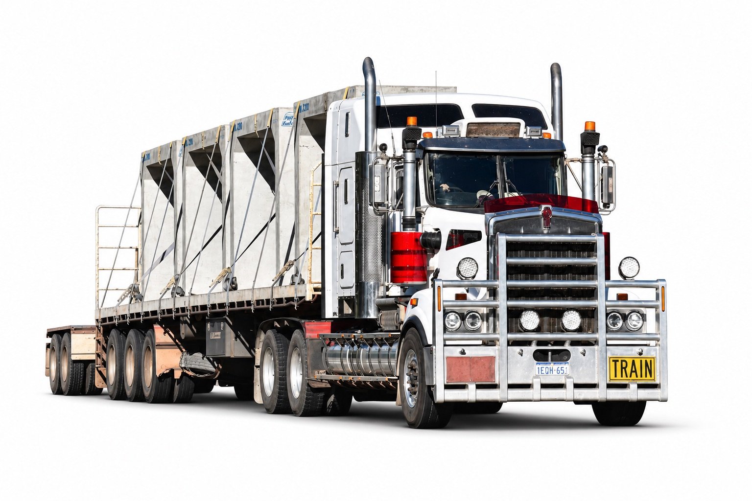 Prime mover carrying an oversized project load